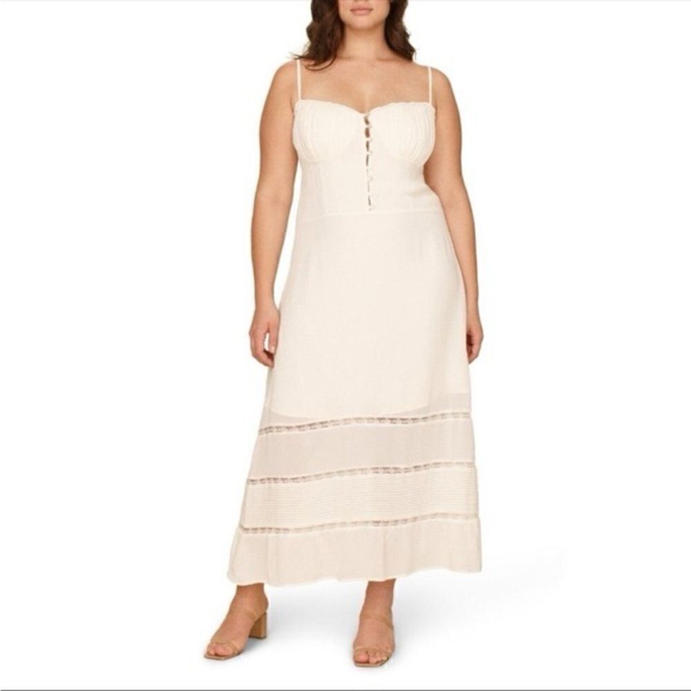NWOT Reformation Harvest Elegant midi maxi dress Ivory Plus Sz 20 Host Pick ❤️